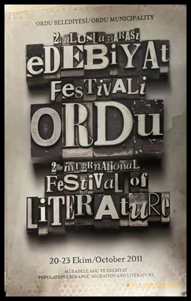 Корица на 2. Uluslararası Edebiyat Festivali Ordu, 2011