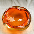 Винтидж пепелник Murano, сомерсо техника, амбър, 60-те год. (090608261726)