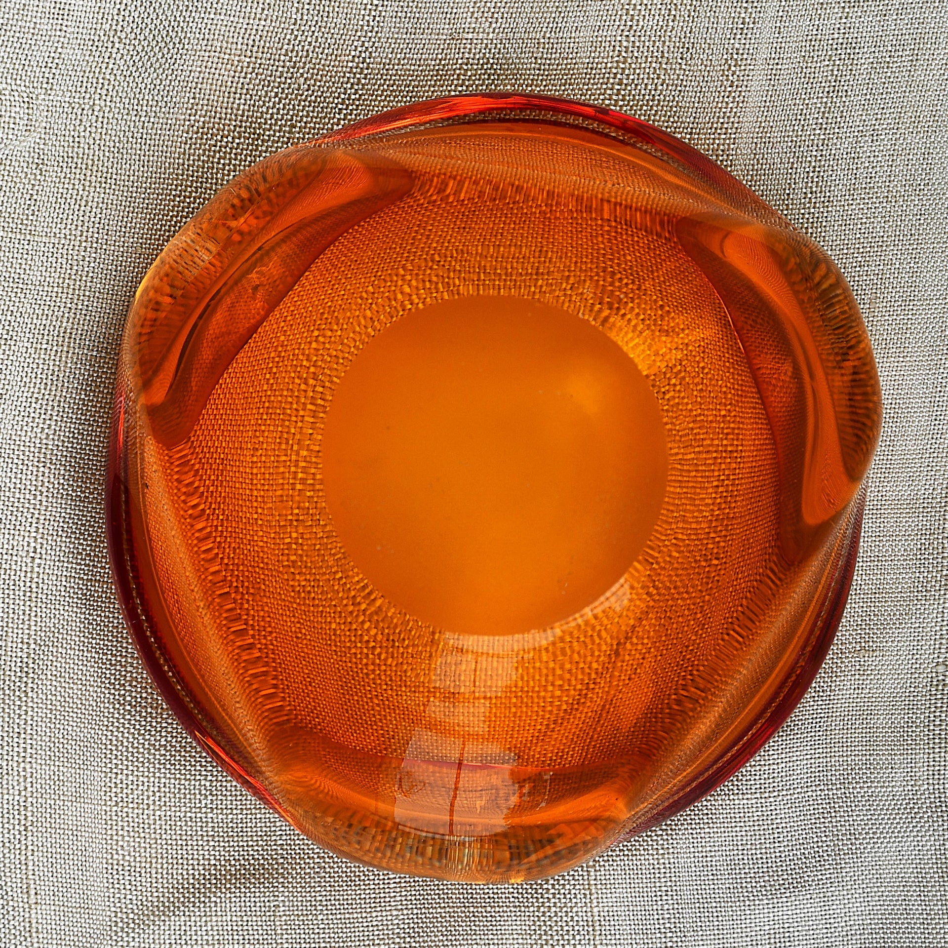 Винтидж пепелник Murano, сомерсо техника, амбър, 60-те год. (090608261726)