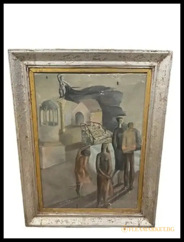 акварел платно в рамка - antique