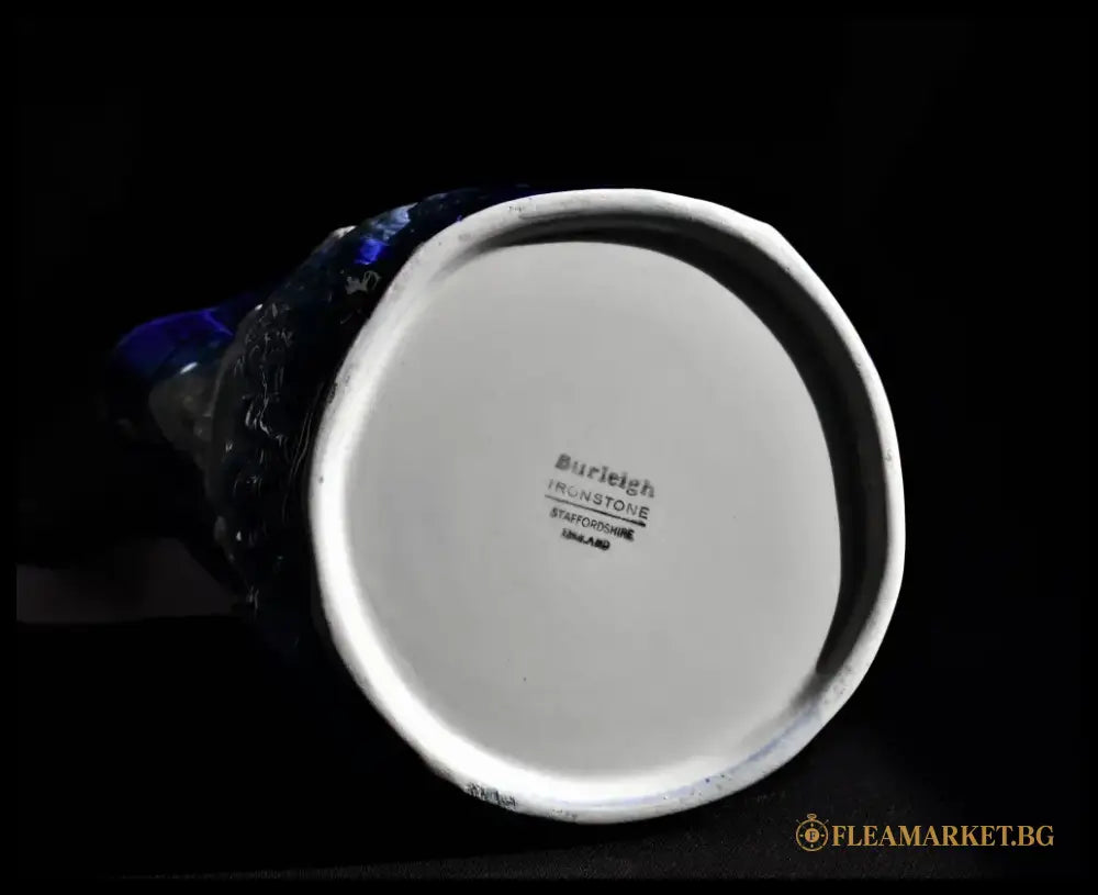 Английска керамична кана на ’ Burleigh Ironstone Staffordshire England ’ - antique