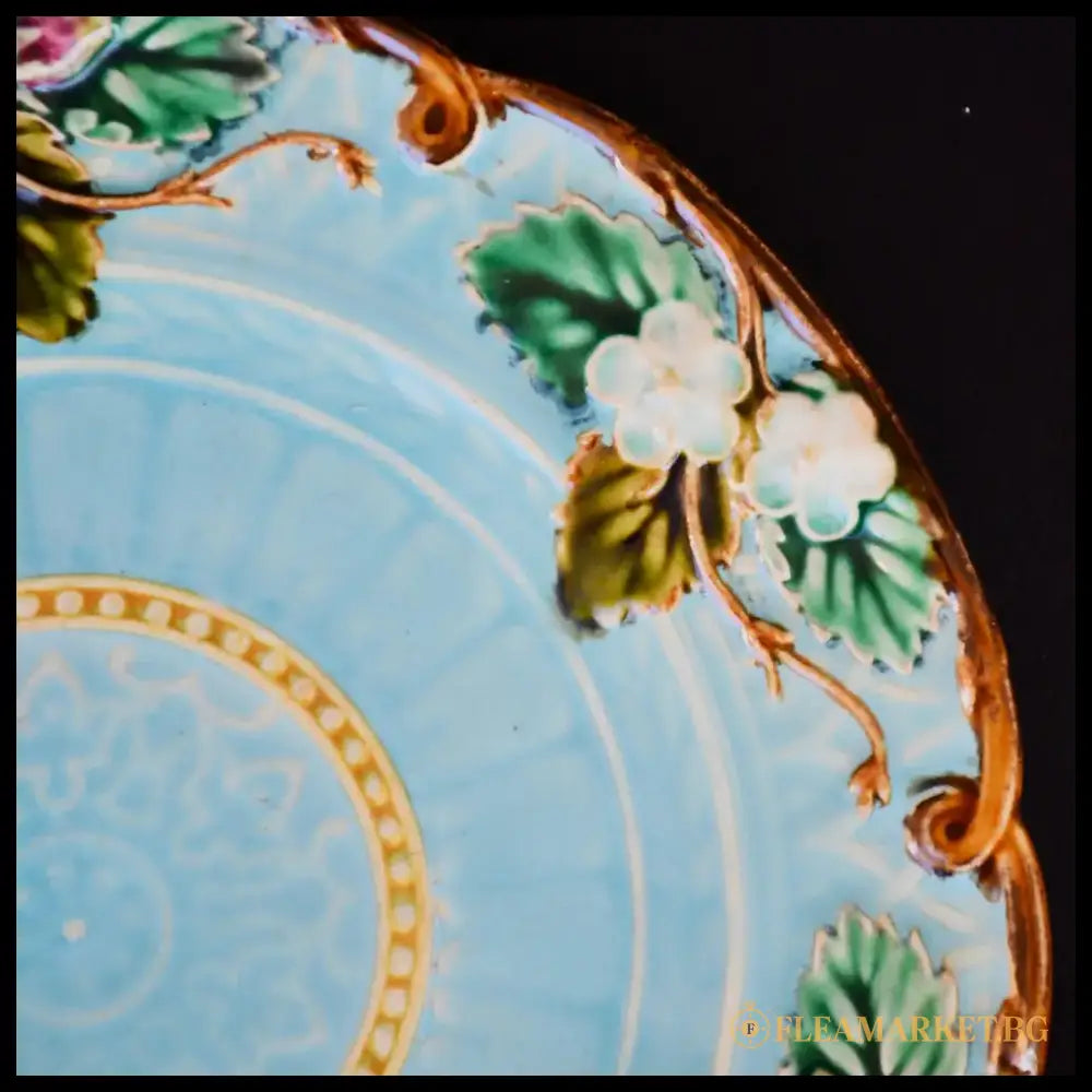 Антична Art Nouveau чиния - майолика. Sarreguemines. - antique