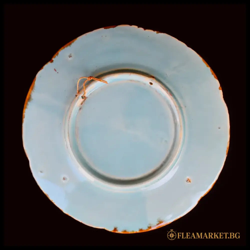 Антична Art Nouveau чиния - майолика. Sarreguemines. - antique