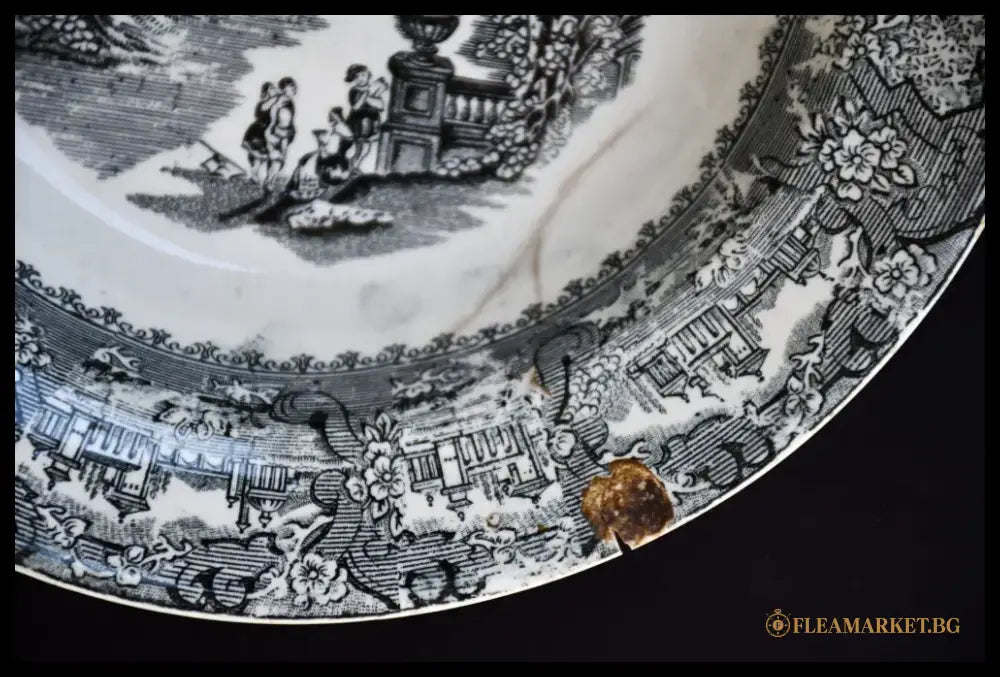 Антична чиния - R.Cochran Glasgow Scotland pottery - antique