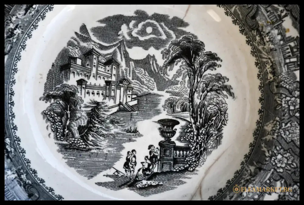 Антична чиния - R.Cochran Glasgow Scotland pottery - antique