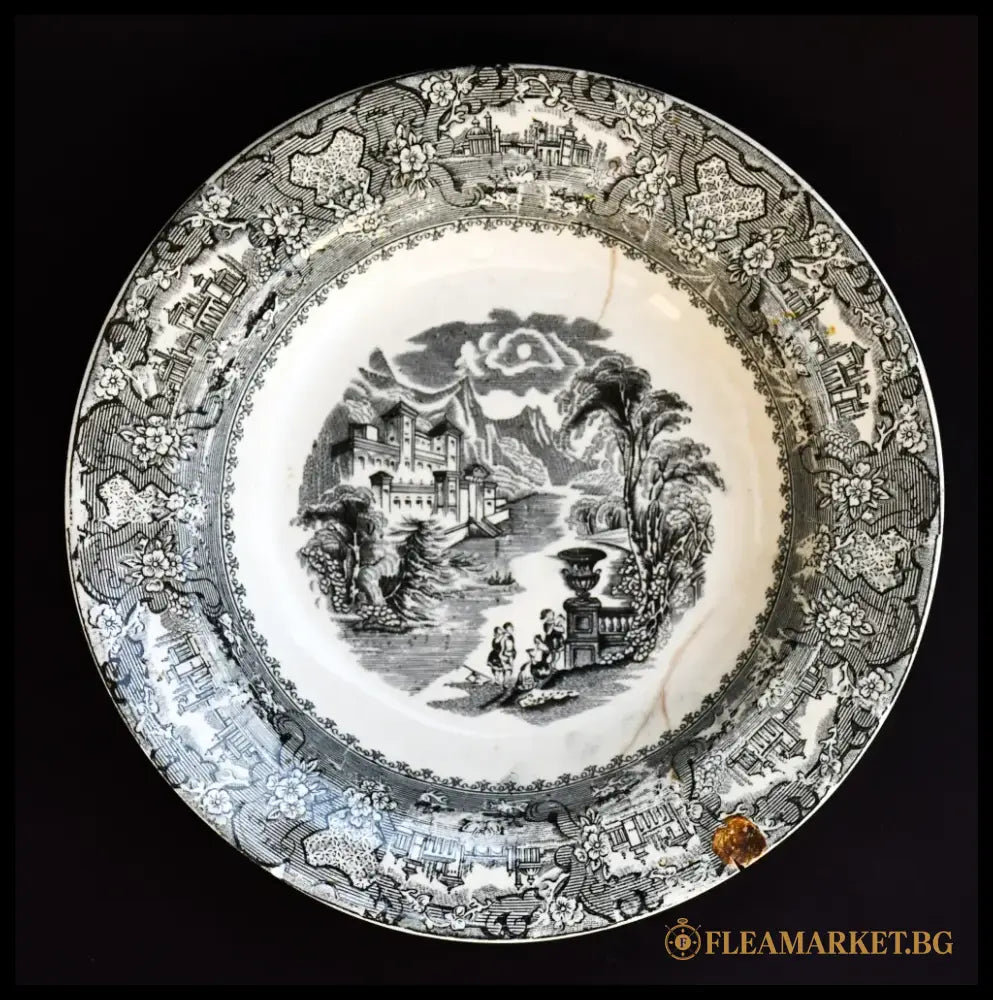 Антична чиния - R.Cochran Glasgow Scotland pottery - antique