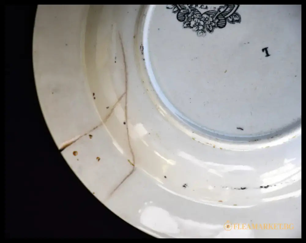 Антична чиния - R.Cochran Glasgow Scotland pottery - antique