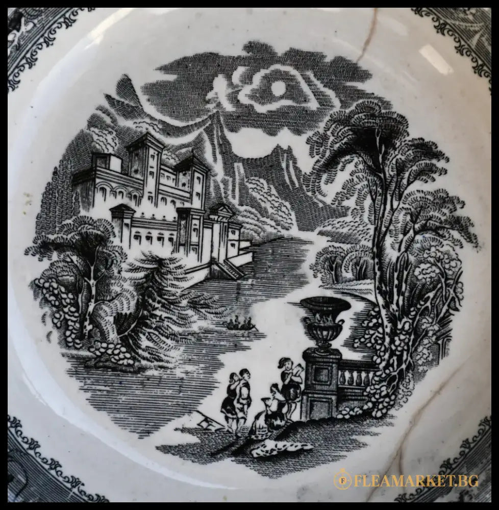 Антична чиния - R.Cochran Glasgow Scotland pottery - antique