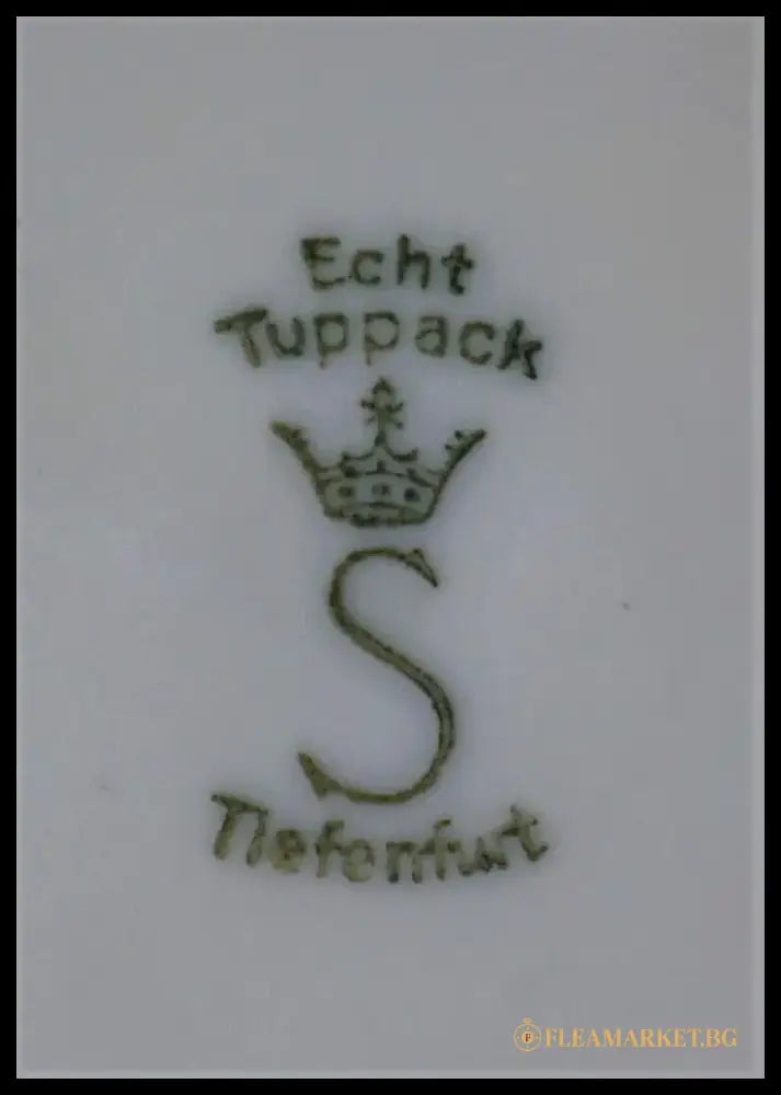 Антикварна порцеланова чиния Echt Tuppack - antique