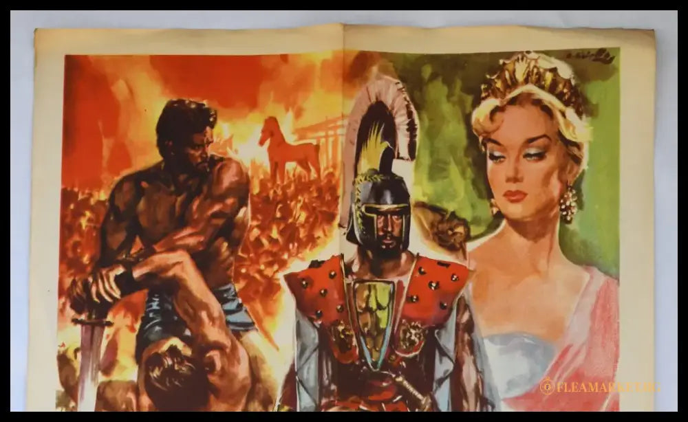 Архивен киноплакат за ’Троянската война’ - 1961 г. - antique