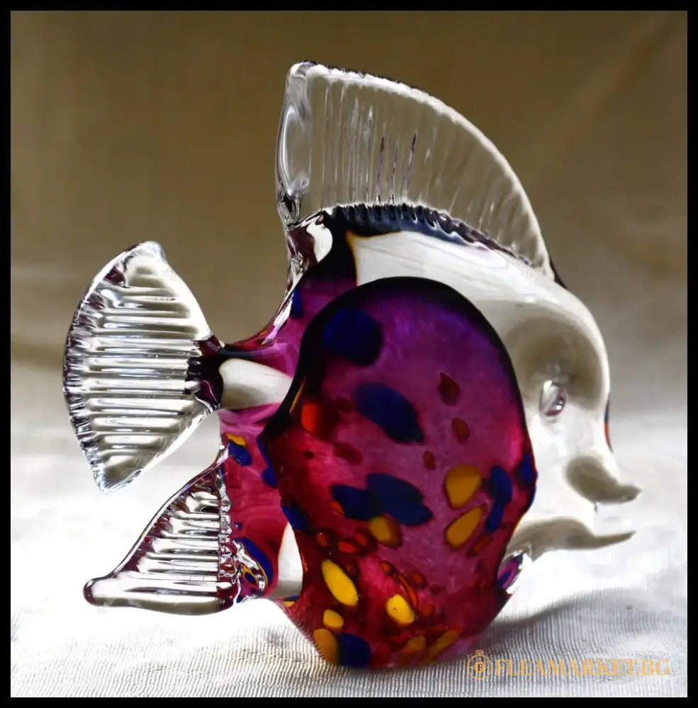 Art Glass риба на Ярош Студио - Чехия - antique