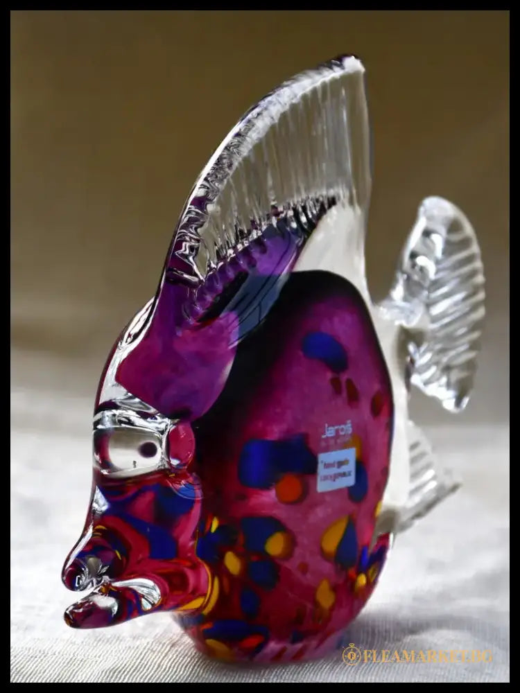 Art Glass риба на Ярош Студио - Чехия - antique
