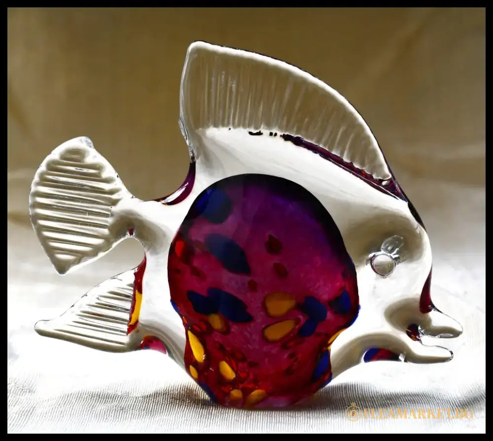Art Glass риба на Ярош Студио - Чехия - antique