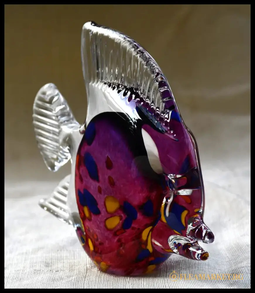 Art Glass риба на Ярош Студио - Чехия - antique