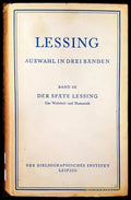 Auswahl in drej Baenden. Band III. Der Spaete Lessing un Wahrheit und Humanitaet - Книги