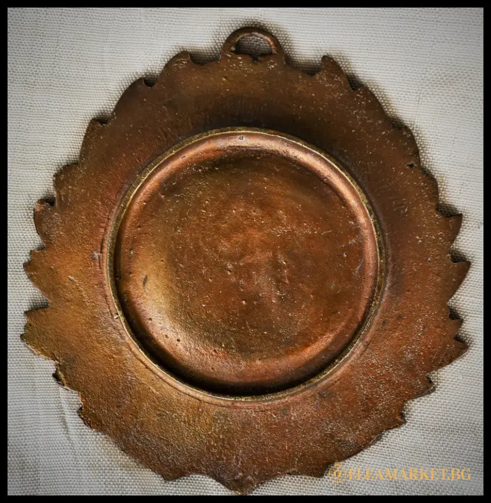Барелеф - принц Енрике Мореплавателя - бронз - antique