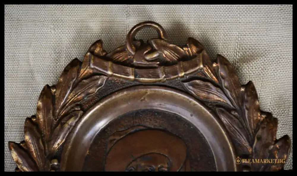 Барелеф - принц Енрике Мореплавателя - бронз - antique