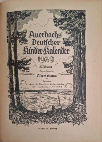 Auerbachs Deutscher Kinder-Kalender 1939 (182810261451) - Albert Sixtus