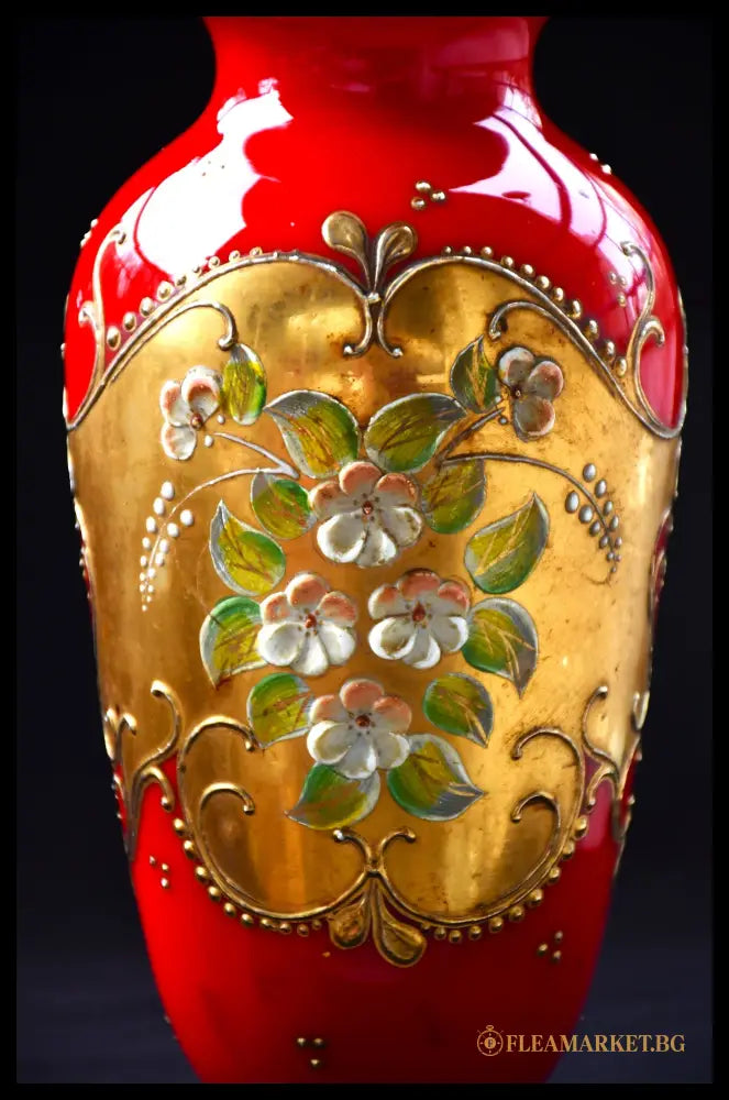 ’Bohemia’ - Ваза ’Tre Fuochi’ Чехословакия ок. 1960-1969 - Стъкло