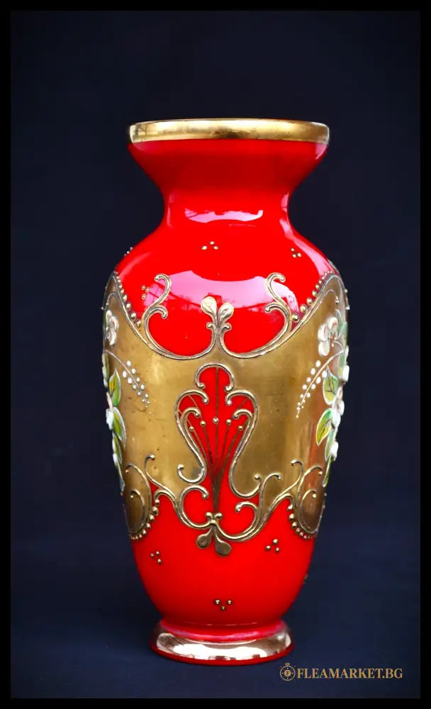 ’Bohemia’ - Ваза ’Tre Fuochi’ Чехословакия ок. 1960-1969 - Стъкло