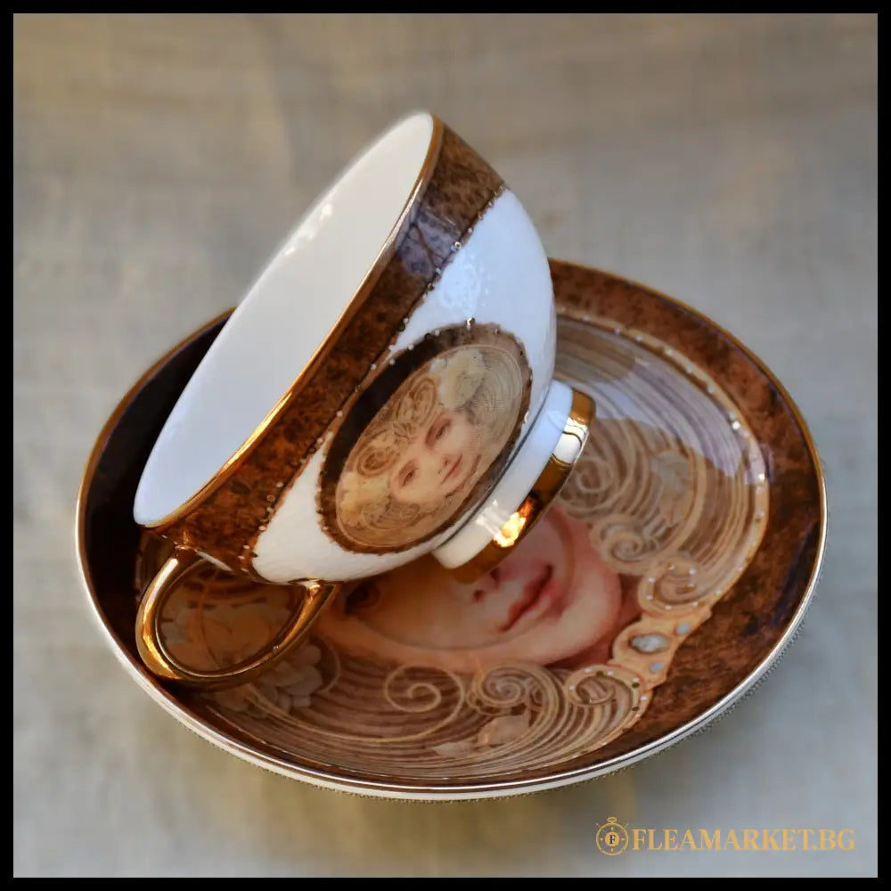 Briswild England - сет за чай Royal Porcelain Collection Ар Нуво костен порцелан 21 в. (092207265006) - Порцеланова