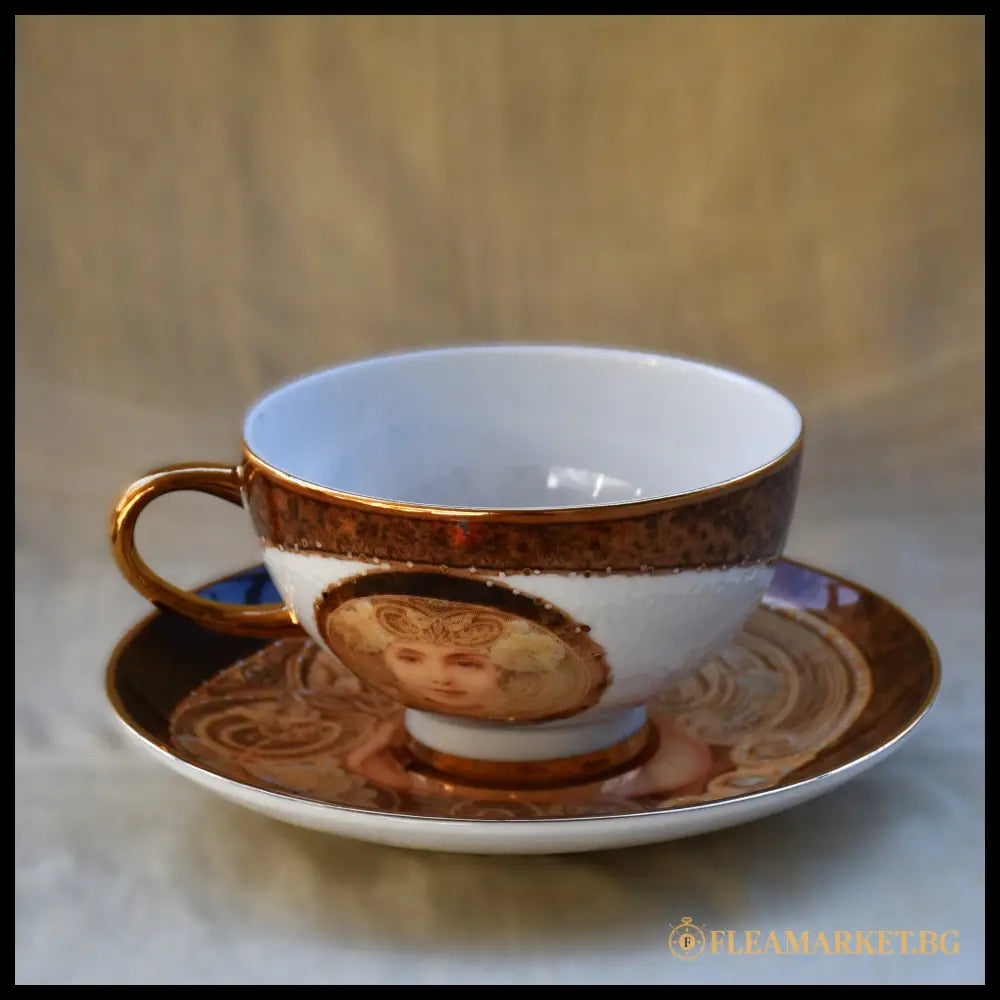 Briswild England - сет за чай Royal Porcelain Collection Ар Нуво костен порцелан 21 в. (092207265006) - Порцеланова