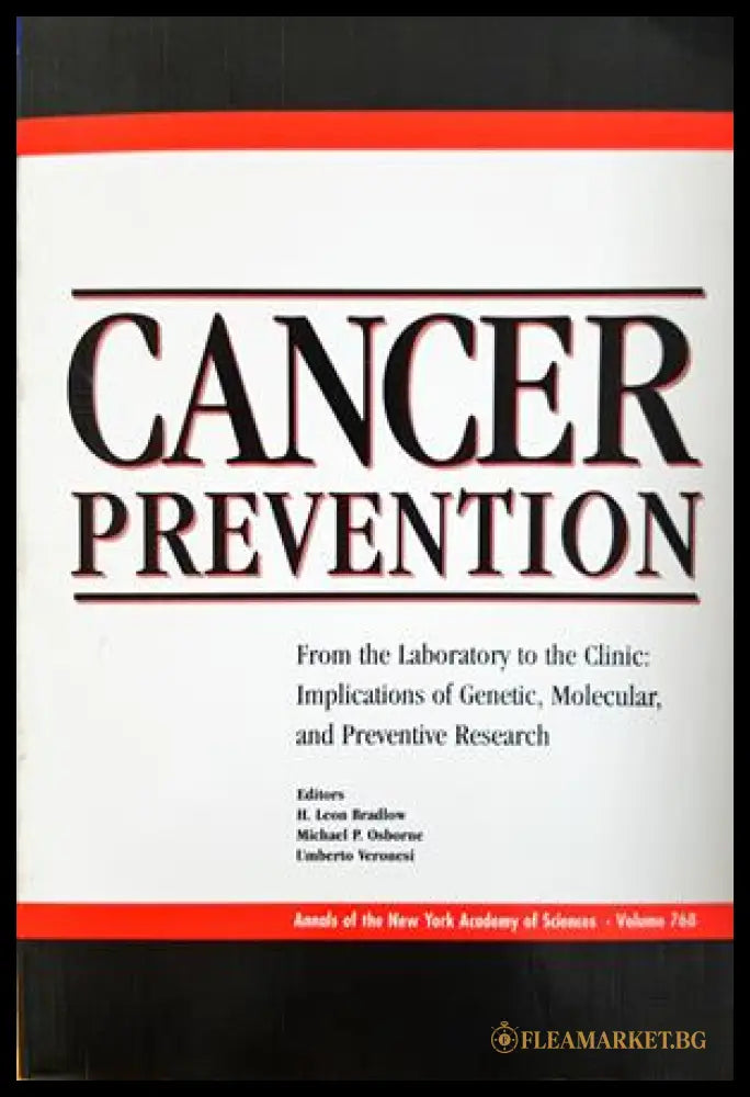 Cancer Prevention - From the Laboratory to the Clinic - корица