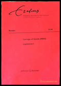 Carriage of Goods (RB05). Legislation I - Erasmus Universiteit Rotterdam