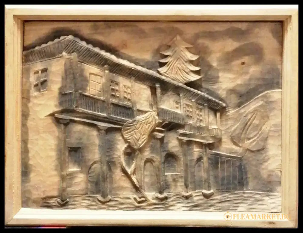Дърворезба с рамка - antique
