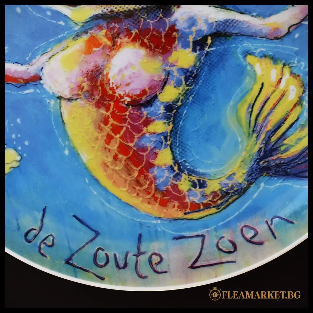 De Zoute Zoen (Scheveningen) - ’Ik hou van je’ by René van der Heijden - Порцеланова чиния