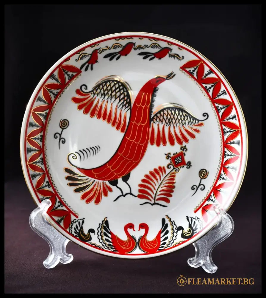 Декоративна чиния „Жар-птица“ на „Вербилки“ - antique