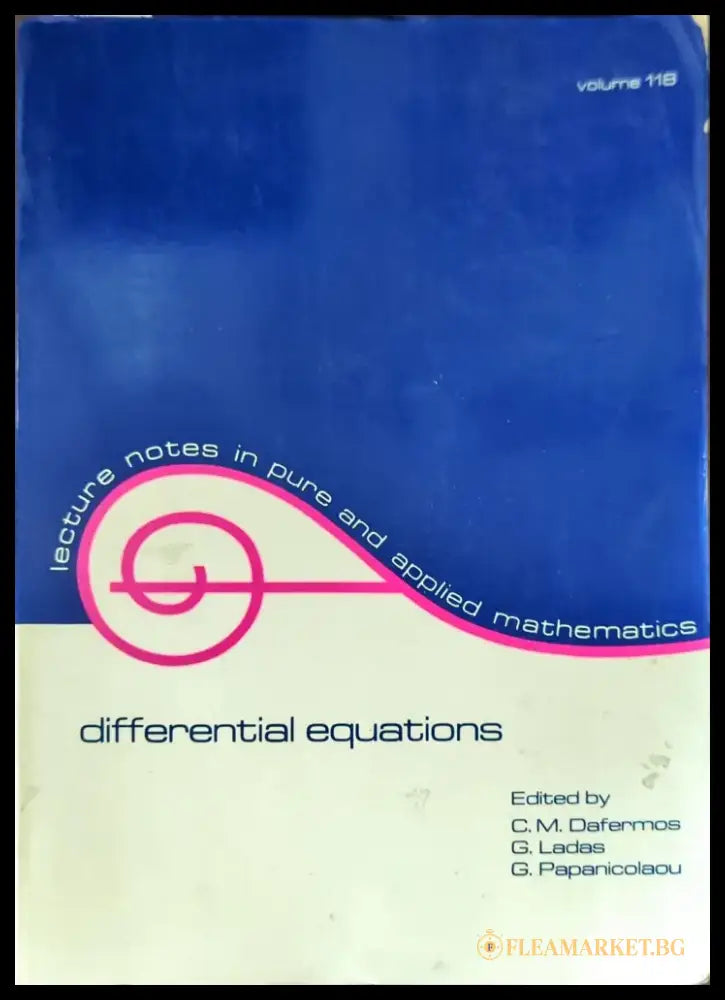 Differential Equations: lecture notes in pure and applied mathematics - Книги