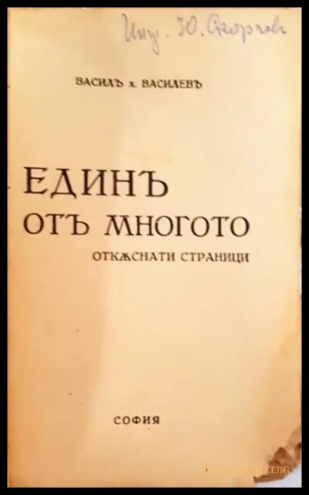 Единъ отъ многото. Откъснати страници (1034) - Книга