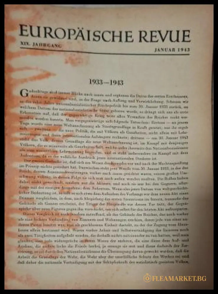 Europäische Revue Heft 1 Januar 1943 - вътрешна страница