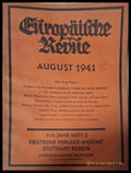 Europäische Revue Heft 8 August 1941 - корица
