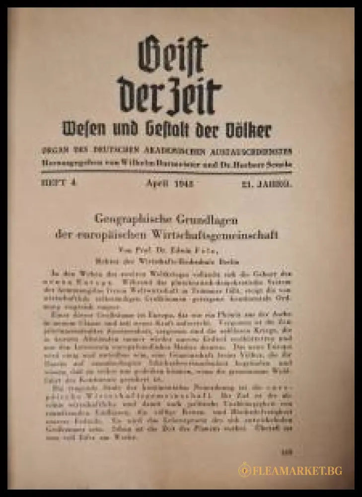 Geist der Zeit. Wesen und Gestalt der Völker. Heft 4 April 1943 (182506261635) - Колектив - Книга