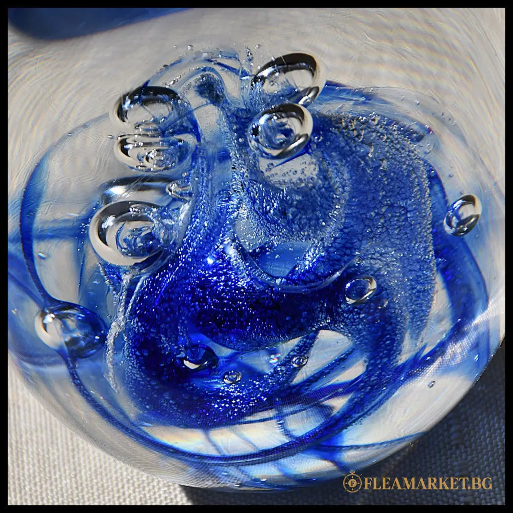 Glass Magic - голямо стъклено яйце / преспапие Бохемия (092107261505) - Антикварен предмет
