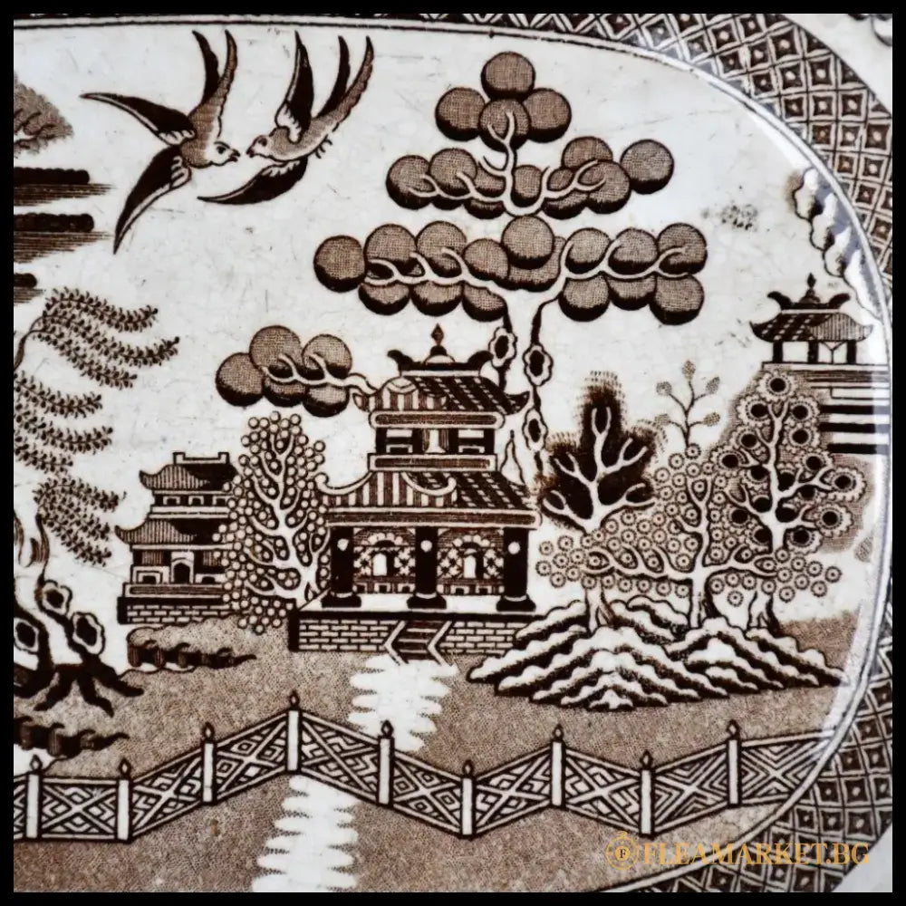 Голяма антична чиния - Ridgway & Morley - antique