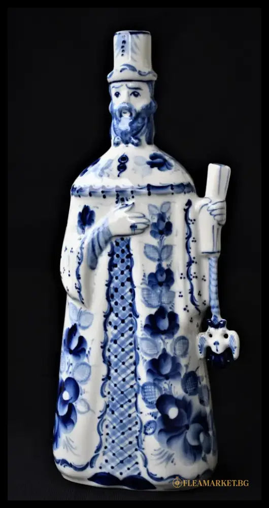Голяма порцеланова фигура/бутилка на Гжель - antique