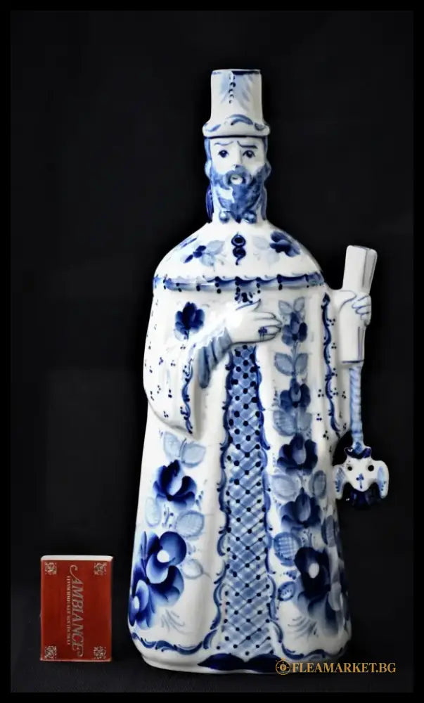 Голяма порцеланова фигура/бутилка на Гжель - antique