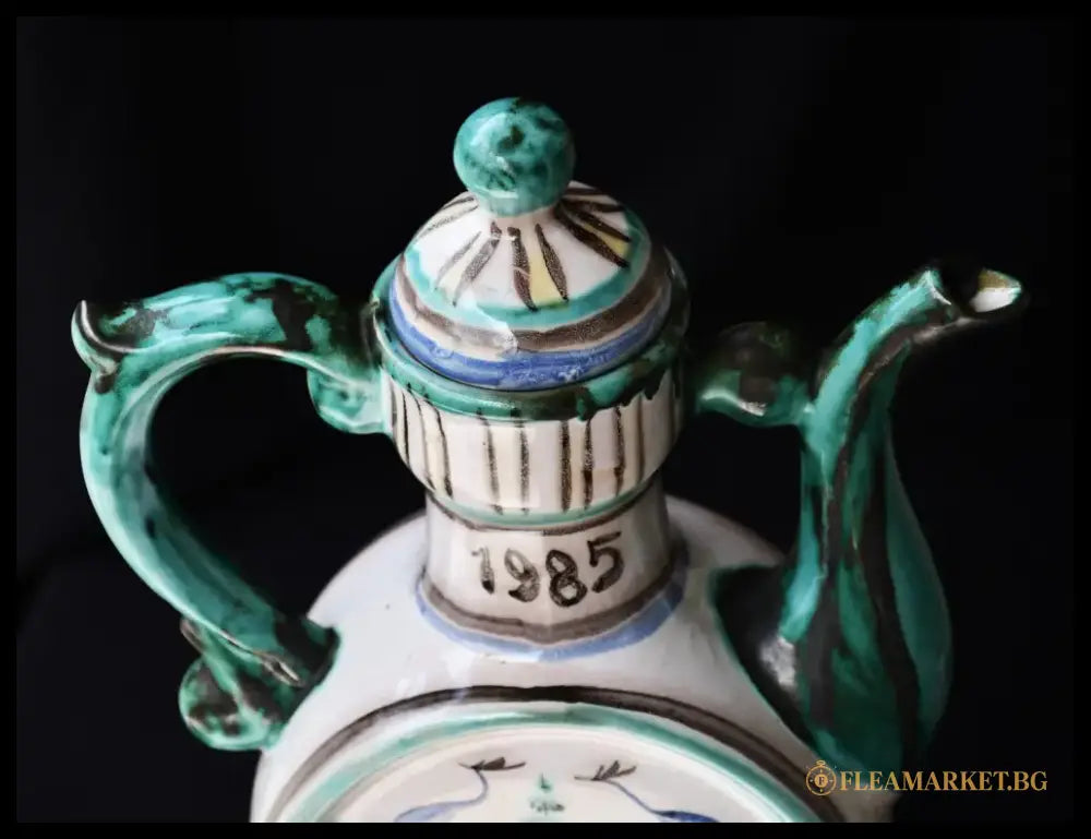 Голяма стомна-кумган. Гжель - СССР. - antique