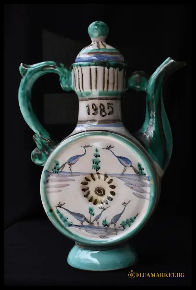 Голяма стомна-кумган. Гжель - СССР. - antique