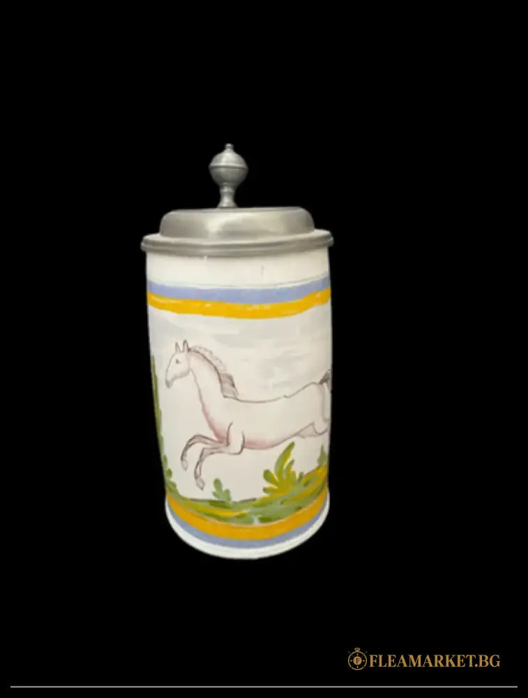 Халба с капак,вместимост 1L (500)