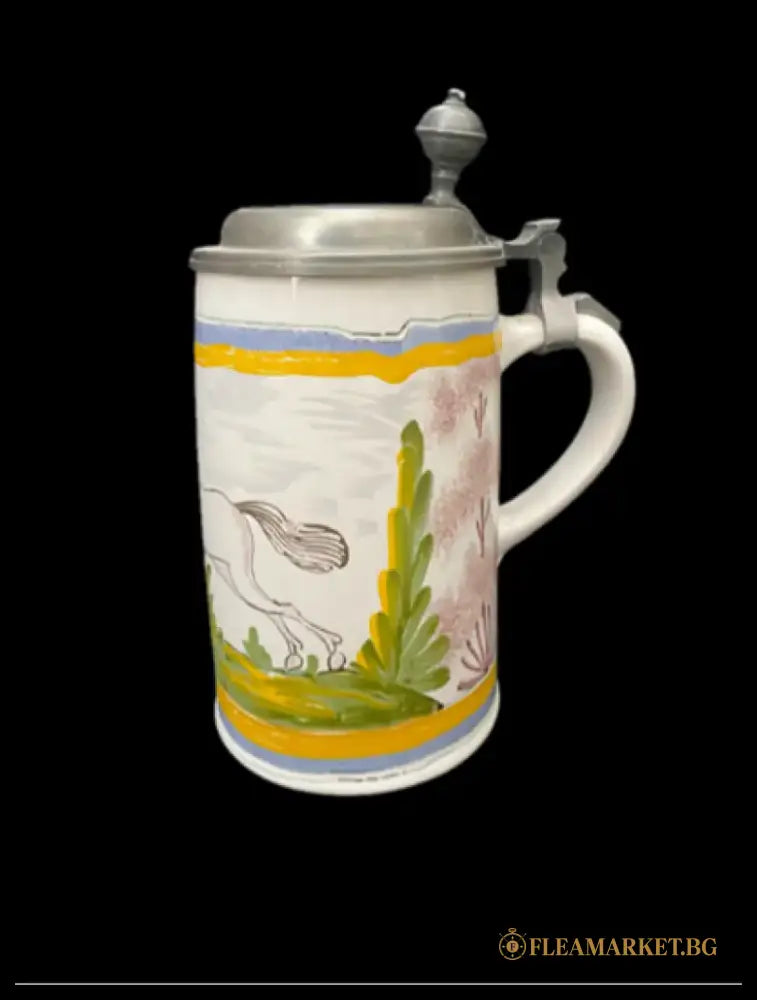 Халба с капак,вместимост 1L (500)