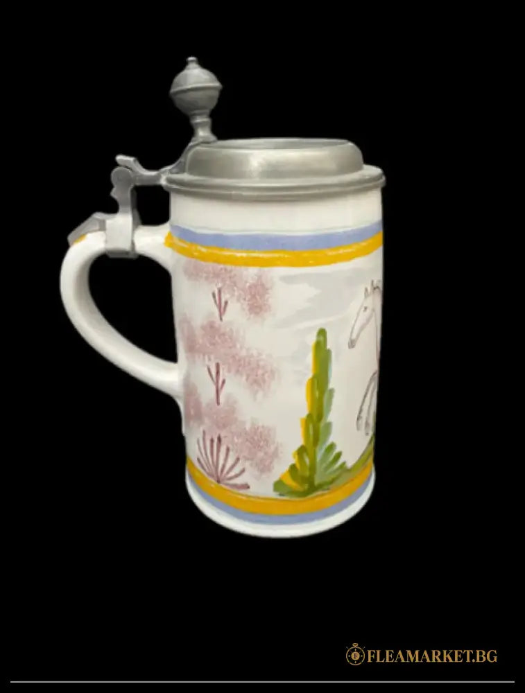 Халба с капак,вместимост 1L (500)