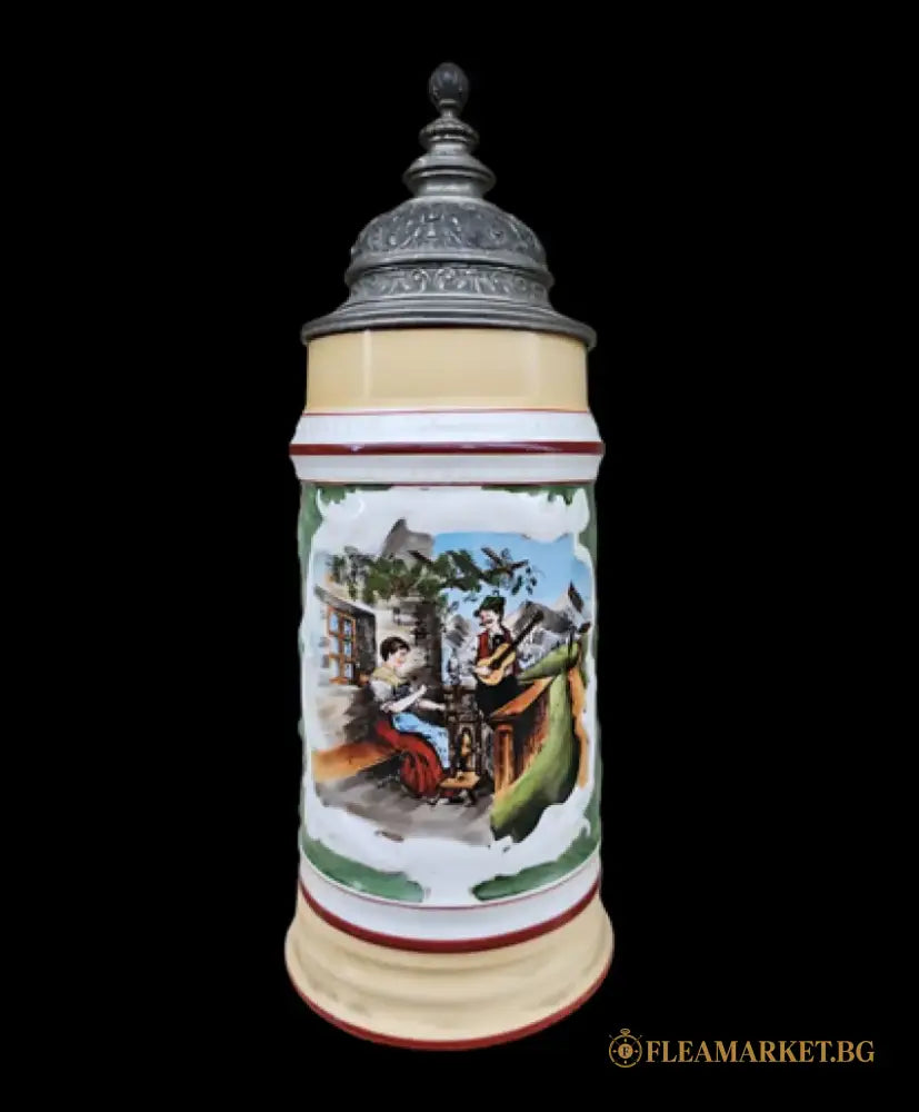 Халба с капак,вместимост 1L (498)