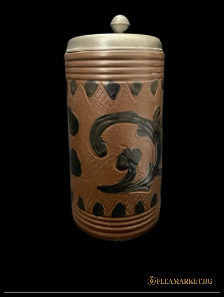 Халба с капак,вместимост 1L - antique