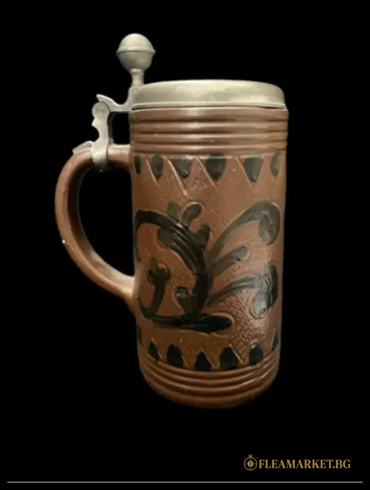 Халба с капак,вместимост 1L - antique