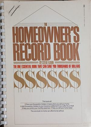 Корица на The homeowner's record book