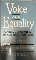 Корица на Voice and Equality: Civic Voluntarism in American Politics